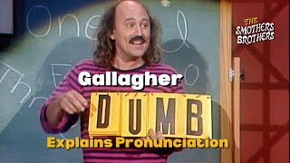 Gallagher Explains Pronunciation  The New Smothers Brothers Comedy Hour [upl. by Onaicnop399]