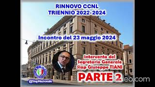 rinnovo CCNL 20222024  incontro 23maggio2024 parte DUE [upl. by Moreville524]