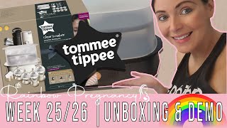 TOMMEE TIPPEE SENT ME THIS  ADVANCED STERILISER REVIEW amp DEMOWeek 2526 Update  Rainbow Pregnancy [upl. by Enomal]