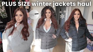 Finally stylish PLUS SIZE winter jackets ❄️ FashionNovaCurve try on haul 2024  OliviasWorld95 [upl. by Hinson]