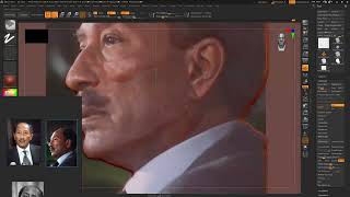 zbrush  relief portrait sculpture  part 2 [upl. by Luella]