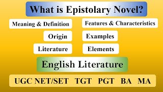 Epistolary Novel in English Literature Definition Characteristics Types Elements and Examples [upl. by Lyontine]