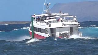 Ferry to Isla Graciosa on a windy daymp4 [upl. by Suzy]