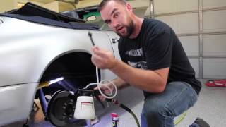 Harbor Freight Pneumatic Brake Bleeder Kit  DIY  Porsche 911 [upl. by Ilahsiav]