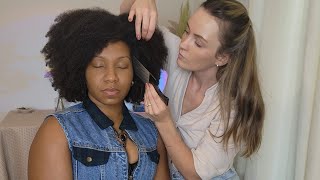 ASMR Perfectionist Scalp Scratching amp Light Hairplay  Hair Picking Final Touches Spraying [upl. by Karlyn]