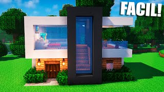 ✅Cómo hacer una casa MODERNA en Minecraft🏡 FÁCIL Y RÁPIDO 9 [upl. by Seedman156]