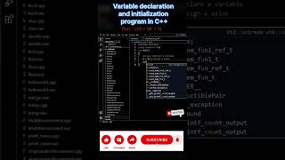 program variable declaration and initialization in C shorts youtube ytshorts trending reels [upl. by Roderica80]