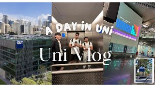 UNI VLOG a day with me in the QUT  Queensland University Of Technology [upl. by Kore]