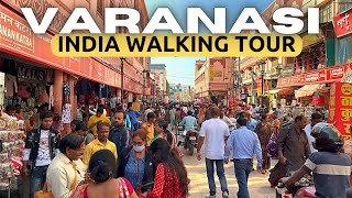 Exploring the Vibrant Narrow Streets of Varanasi India  4K HDR Walking Tour [upl. by Neerehs]