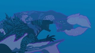 Godzilla vs Tiamat  Godzilla X Kong  animation  Spoilers [upl. by Yatnoj]