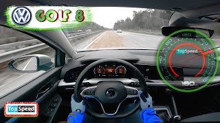 VW GOLF 🆅🅸🅸🅸 10 TSI TOP SPEED ON HIGHWAY [upl. by Humpage]