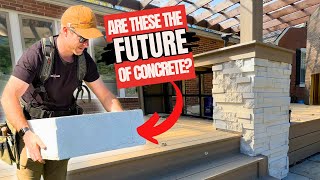 Building Columns With a NEW CONCRETE Product  Is AAC The Future [upl. by Ahcatan160]