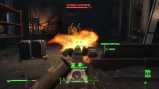 Fallout 4 Giant Battle FCOM Mod Minutemen Army vs Gunners [upl. by Saqaw656]