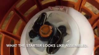 Stihl starter parts assembly pull cord install for blower [upl. by Diao]