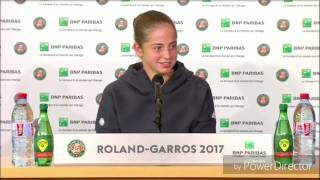 Jelena Ostapenko embarassing moment at press conference [upl. by Boorman]