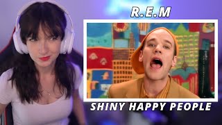 REM  Shiny Happy People Official Music Video  First Time Reaction [upl. by Latnahs363]