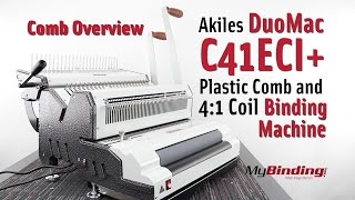 Comb Overview  Akiles DuoMac C41ECI Plastic Comb and 41 Coil Binding Machine [upl. by Aetnahc]