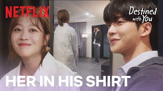 Rowoon is pleasantly surprised by Cho Boah in his shirt  Destined With You Ep 15 ENG SUB [upl. by Anayra]