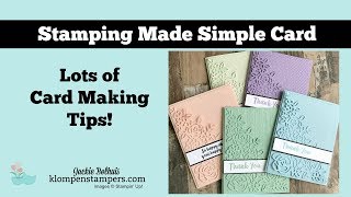 Stampin Up Abstract Impressions 2Step Stamped Card [upl. by Yelahc]