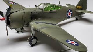 US Army Air Corps Curtiss P36 Hawk Hobby Craft 148 Model Build [upl. by Alrahc]