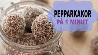 Pepparkakor på 1 minut utan ugn Raw glutenfri mjölkfri nötfri [upl. by Echikson]