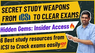 Secret ICSI Resources to Crack CS exams 6 IMPORTANT things from ICSI CS Executive CS Professional [upl. by Walcoff816]