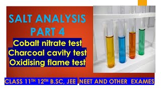 salt analysis part 4  cobalt nitrate test  charcoal cavity test  oxidising flame  11TH 12TH [upl. by Able]