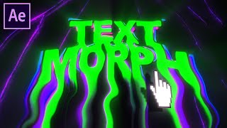 Text Morph Tutorial In After Effects 1 CLICK [upl. by Eciuqram380]