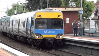 Trains at Moonee Ponds  Melbourne Trains [upl. by Glenda220]