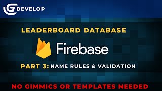 Leaderboard with Firebase  Part 3  Gdevelop [upl. by Nathanil]