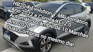 Hyundai HB20 X Evolution 16 Automático 2022 e Toyota Corolla XEi 20 Automático de 10 Marchas [upl. by Cristie690]