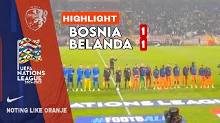 Hasil Laga 🇧🇦 Bosnia 1 vs 1 Belanda 🇳🇱  Laga Terakhir Fase Liga UNL Grup A3  Rabu 201124 [upl. by Lorette805]