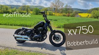 Yamaha Virago xv 750  Umbau zum BobberChopper [upl. by Ayotna483]