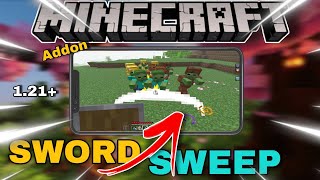 Minecraft Pe Sword Sweep Effect  How To Get Sword Sweep Addon  X LUCKY Yt [upl. by Aramaj]