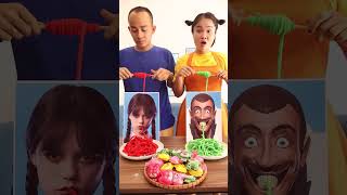 Wednesday VS Skibiditoilet Noodles Eating Challenge So Magical Thử Thách Cuộn Len Nhanh [upl. by Sheehan]