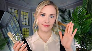 ✂️ Sleepinducing Haircut and Curling 💇🏼‍♀️ ASMR  Soft Spoken into Whisper [upl. by Atsev]