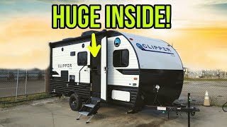 This Tiny RV Feels HUGE Inside Bunkhouse Coachmen Clipper 17BHS [upl. by Naz]