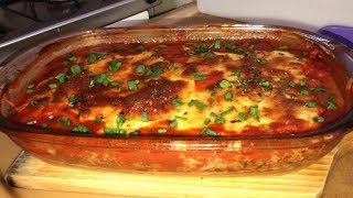 BERINJELA COM CARNE MOÍDA GRATINADA AO FORNO [upl. by Atiras]