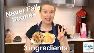 EASIEST SCONE RECIPE  Easy Healthy Tasty Never Fail Scones WithMe New recipes every week [upl. by Yanarp]