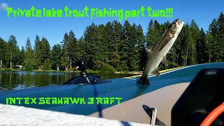 Intex Seahawk 3 out on my neighborhood private lake big trout Part 22 [upl. by Fern]