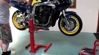 Motorcycle Stand EazyRizer Red Motorcycle Lift [upl. by Hutchison]