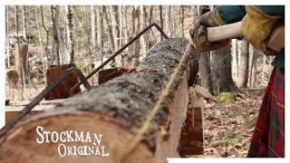 Learn How to Hew a Beam by Hand with Two Axes Two Nails and a Piece of String in 11 Minutes [upl. by Nitsuga]