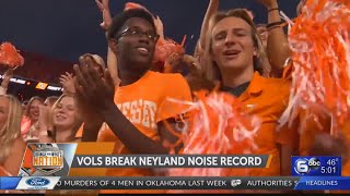 Cheers during Tennessee vs Alabama game break Neyland noise record [upl. by Nasho]