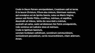 Latin Apostles Creed [upl. by Enylodnewg162]