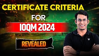 Certificate Criteria for IOQM 2024 revealed  Prashant Jain ioqm ioqm2024 [upl. by Earised]