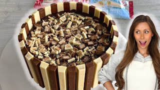 The Best NoBake KitKat Cheesecake Recipe Easy Tutorial [upl. by Haisa]