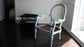 How to upholster a chair  Beginner Level [upl. by Tore]