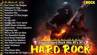 Top 100 Greatest Hard Rock 80s 90s Playlist ✴ Bon Jovi Guns N Roses Nirvana Metallica ACDC [upl. by Gypsie618]