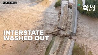 Tennessee interstate washed out Virginia tornado tears through homes [upl. by Imhsar]