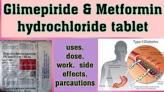 Glimepiride amp Metformin hydrochloride tablet Isryl tablet usesdoseworkside effectsparcautions [upl. by Eed]